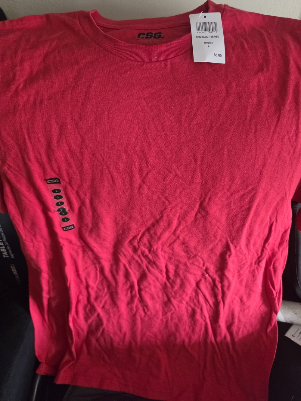 CSG Men's Short-Sleeve Crew Tee in Red